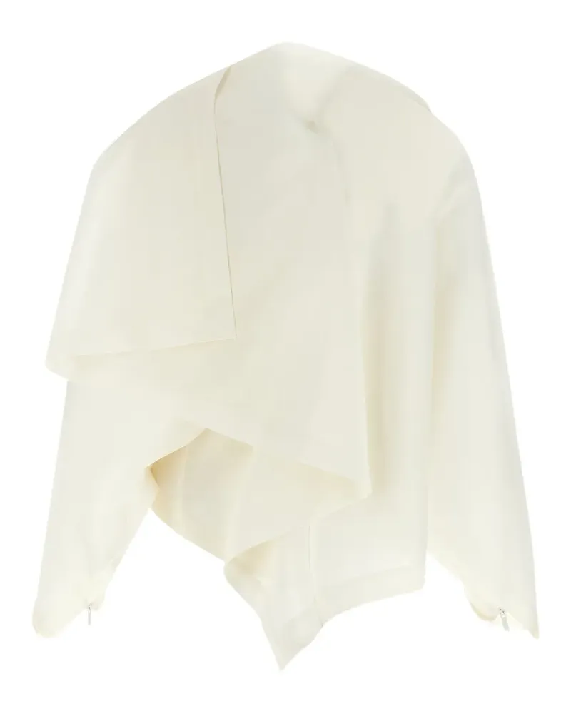 Issey Miyake All Squares asymmetrical draped blouse - Nude Nude