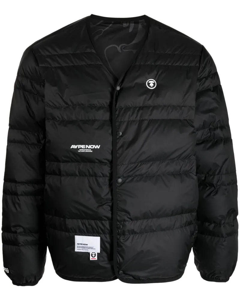 BAPE Wendbare Steppjacke Schwarz