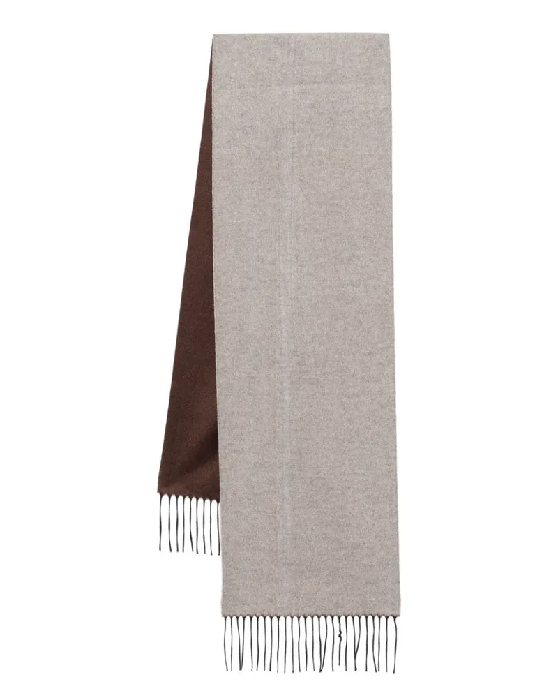 D4.0 Schal mit Logo-Patch - Braun Braun