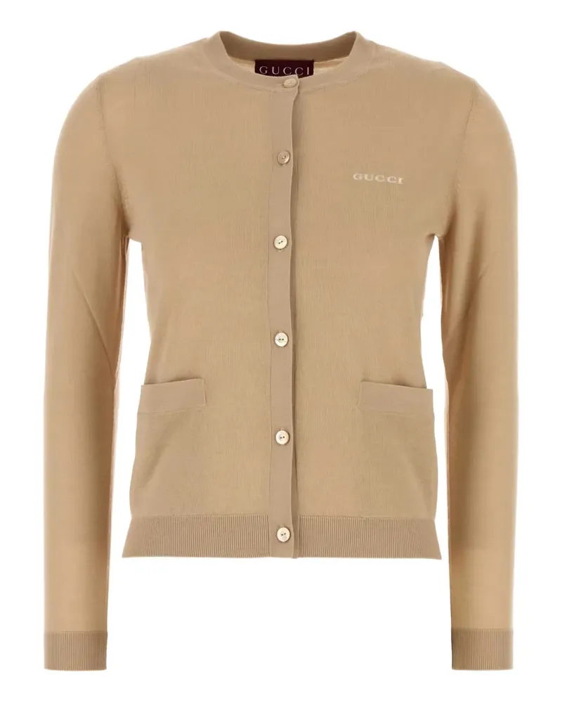 Gucci Cardigan aus Kaschmir und Seide - Nude Nude