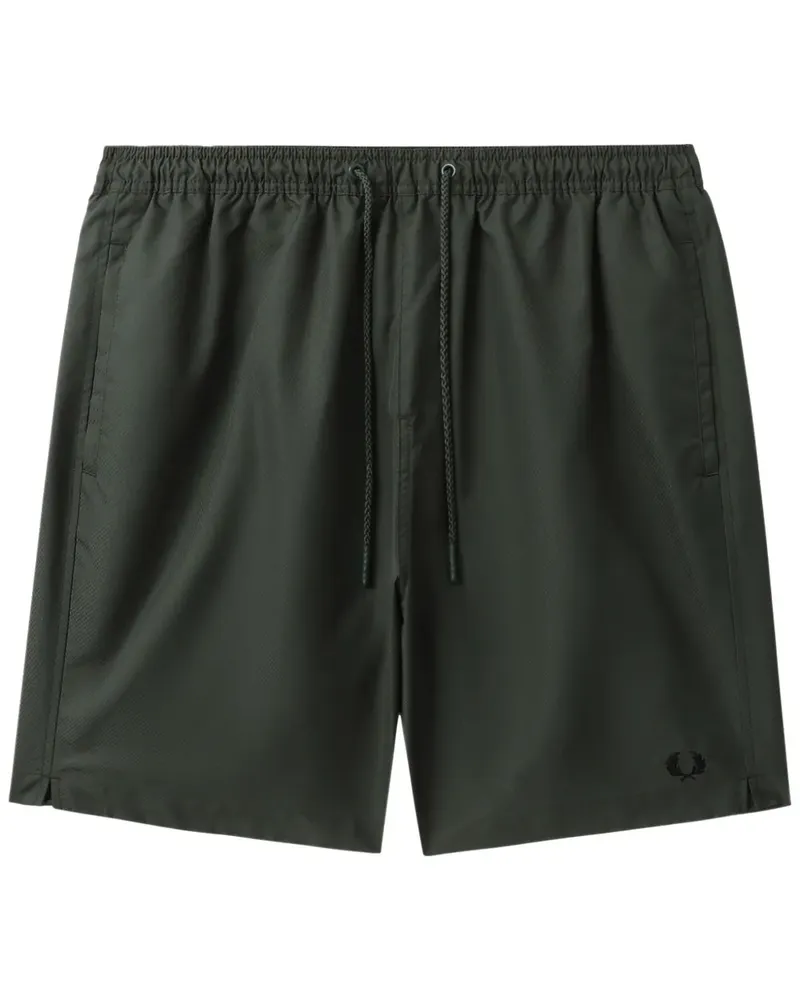 Fred Perry Shorts mit Logo-Stickerei - Grün Grün