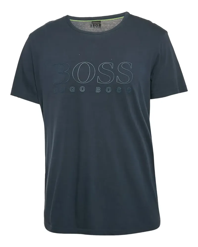 HUGO BOSS T-Shirt mit Logo-Stickerei - Blau Blau