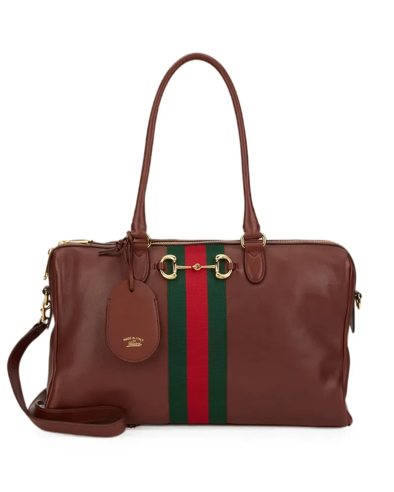 Gucci Große Boston Schultertasche - Braun Braun