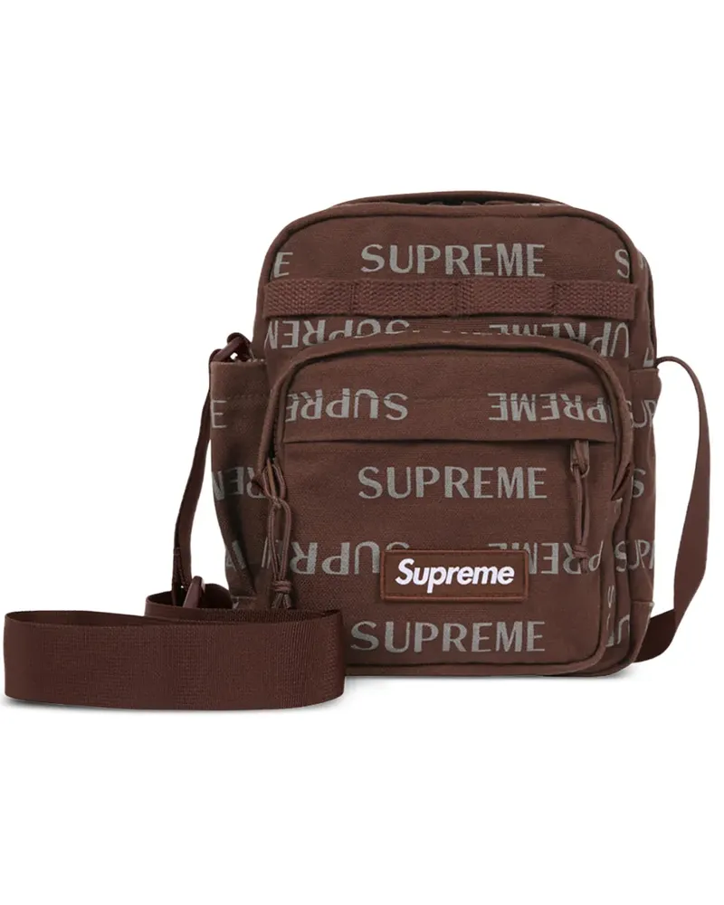 Supreme Being logo-print shoulder bag - Braun Braun