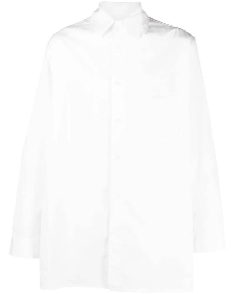 Yohji Yamamoto Langärmeliges Hemd - Weiß Weiß