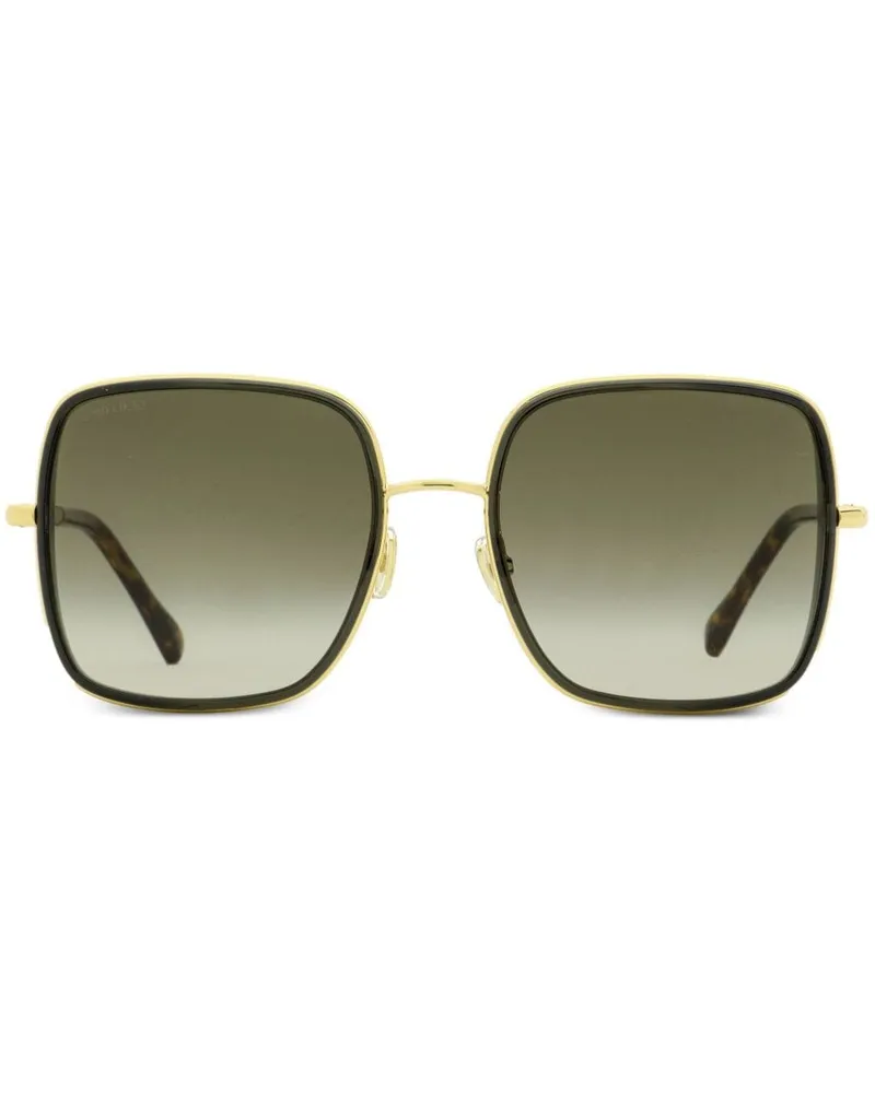 Jimmy Choo Jayla Sonnenbrille mit eckigem Gestell - Gold Gold