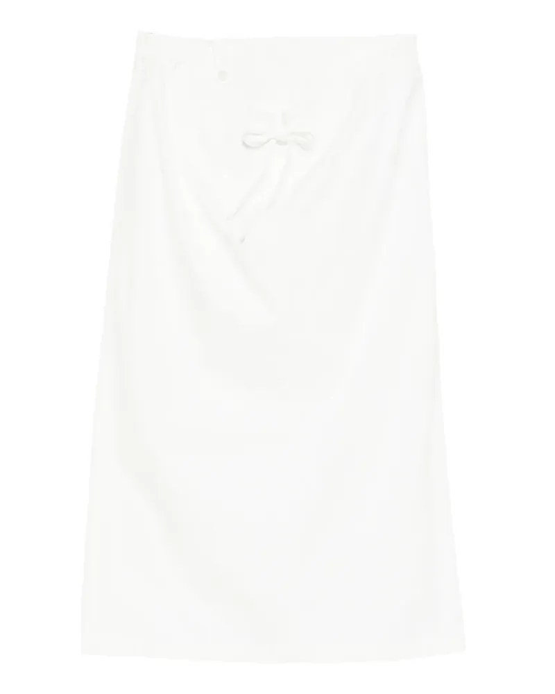 JUUN.J drawstring-waist slit-detail skirt - Weiß Weiß