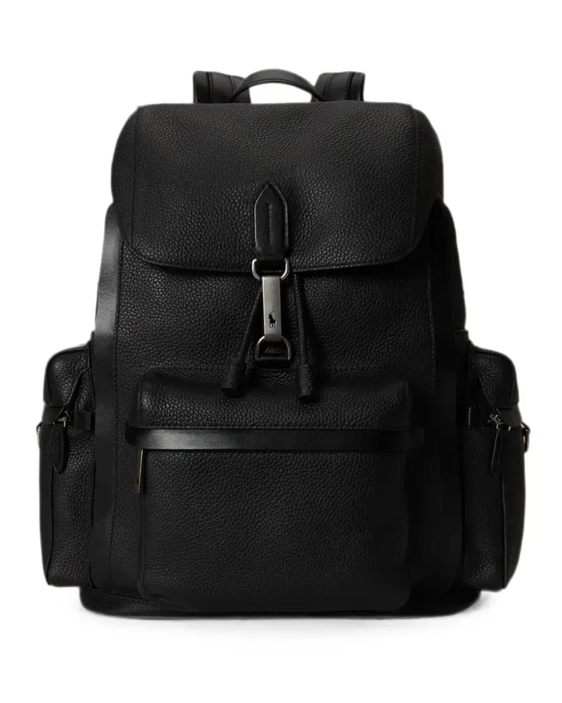 Ralph Lauren Rucksack aus gekörntem Leder - Schwarz Schwarz