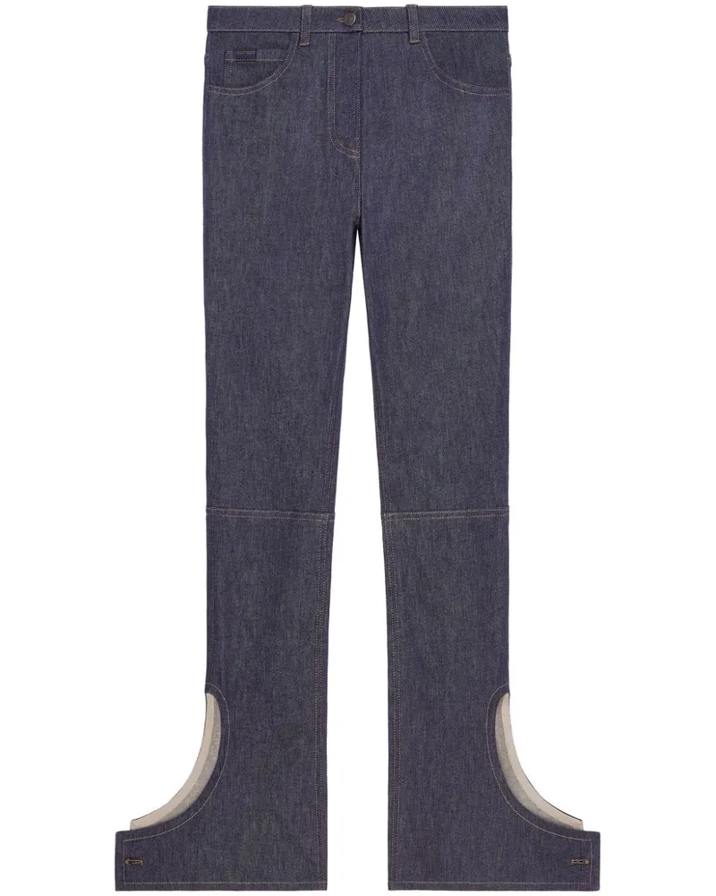 Courrèges Gerade Jeans mit Logo-Stickerei - Grau Grau