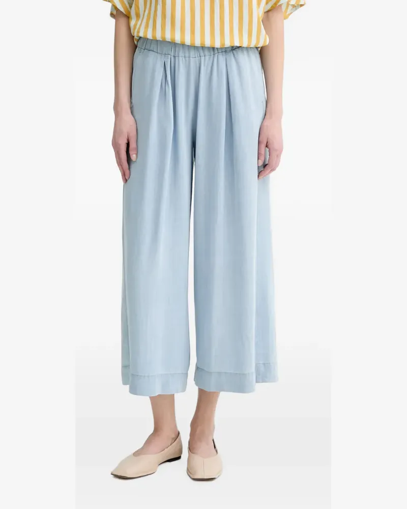 Sessùn Cropped-Hose mit Falten - Blau Blau