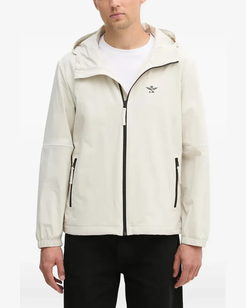 Aeronautica Militare Kapuzenjacke mit Logo-Stickerei - Nude Nude