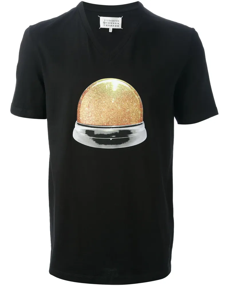 Maison Margiela T-Shirt mit "Snow Globe"-Print - Schwarz Schwarz
