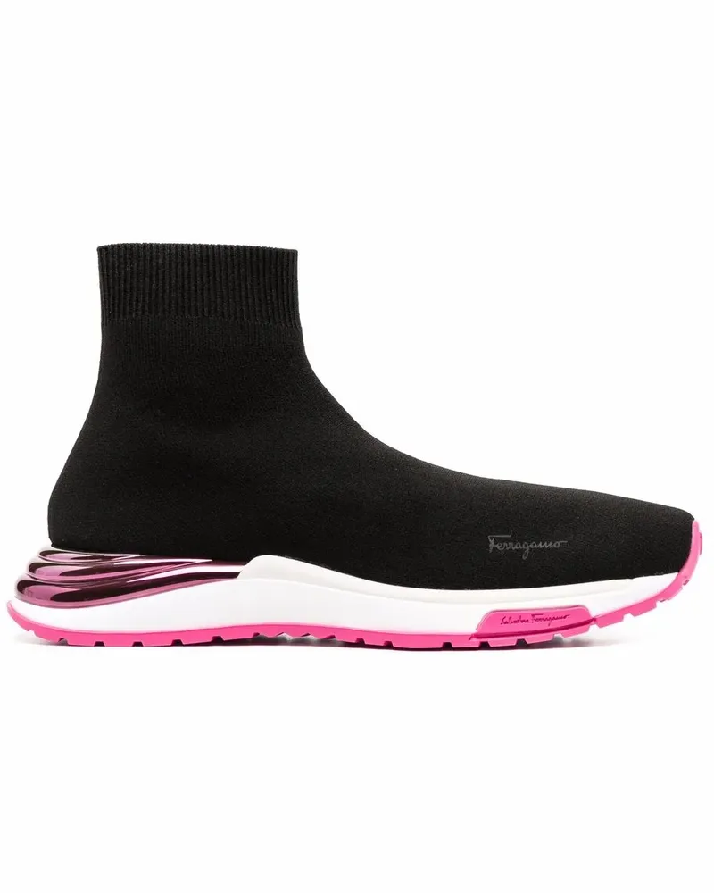 Ferragamo Sock-Sneakers - Schwarz Schwarz