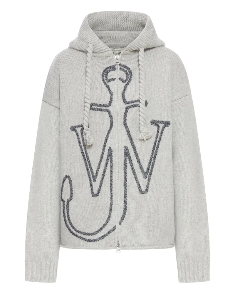 J.W.Anderson Hoodie mit Ankerstickerei - Grau Grau