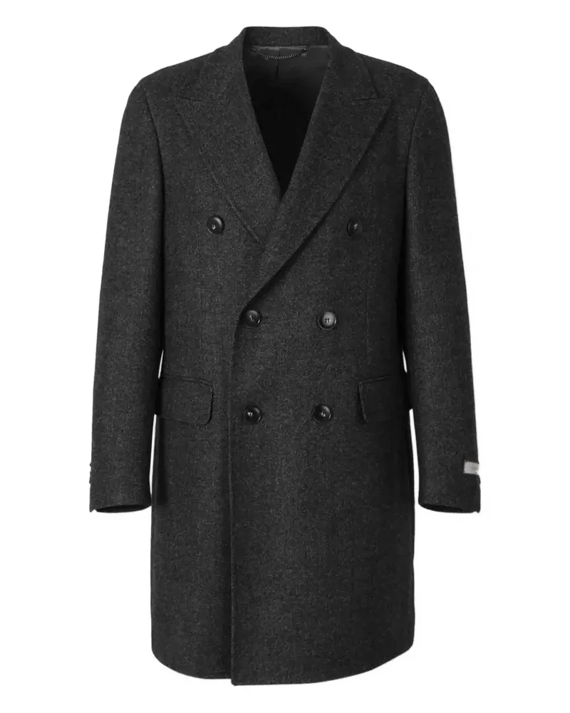 Canali Doppelreihiger Mantel - Grau Grau