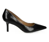 Miah heeled leather pumps with deed logo - Schwarz