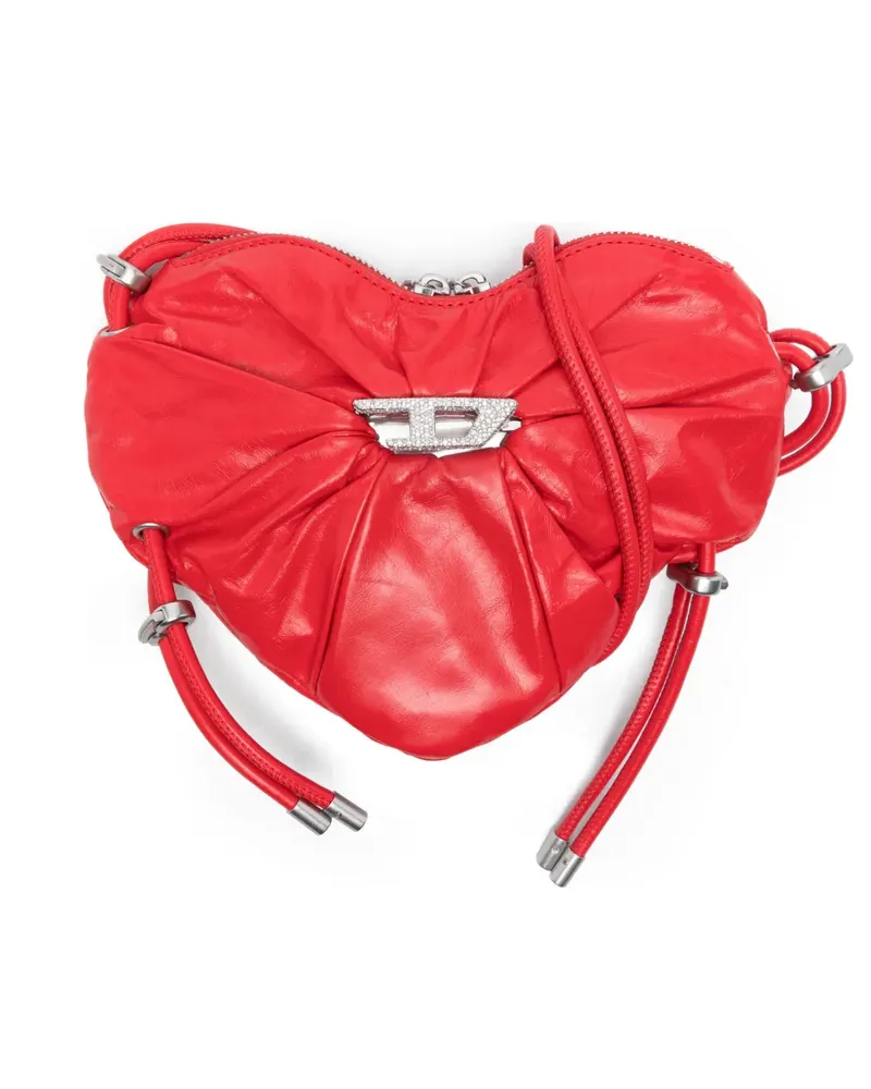 Diesel Scrunch-D Heart Umhängetasche - Rot Rot