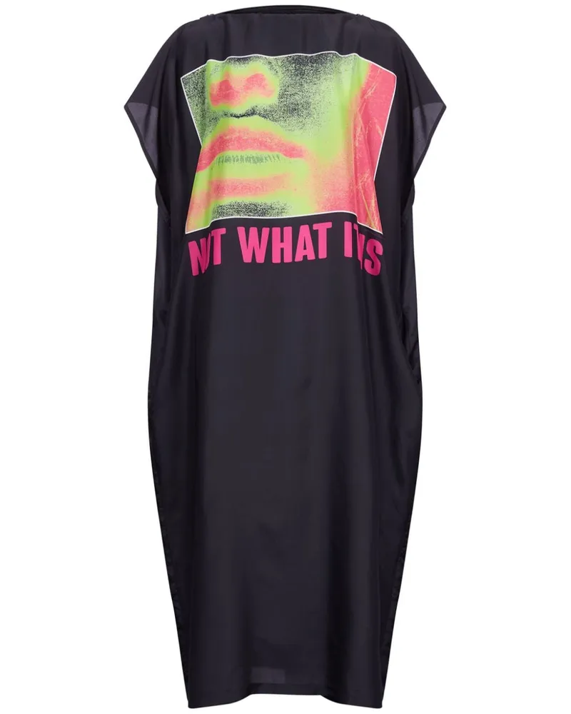 Maison Margiela Maxi-T-Shirt-Kleid aus Seide - Schwarz Schwarz