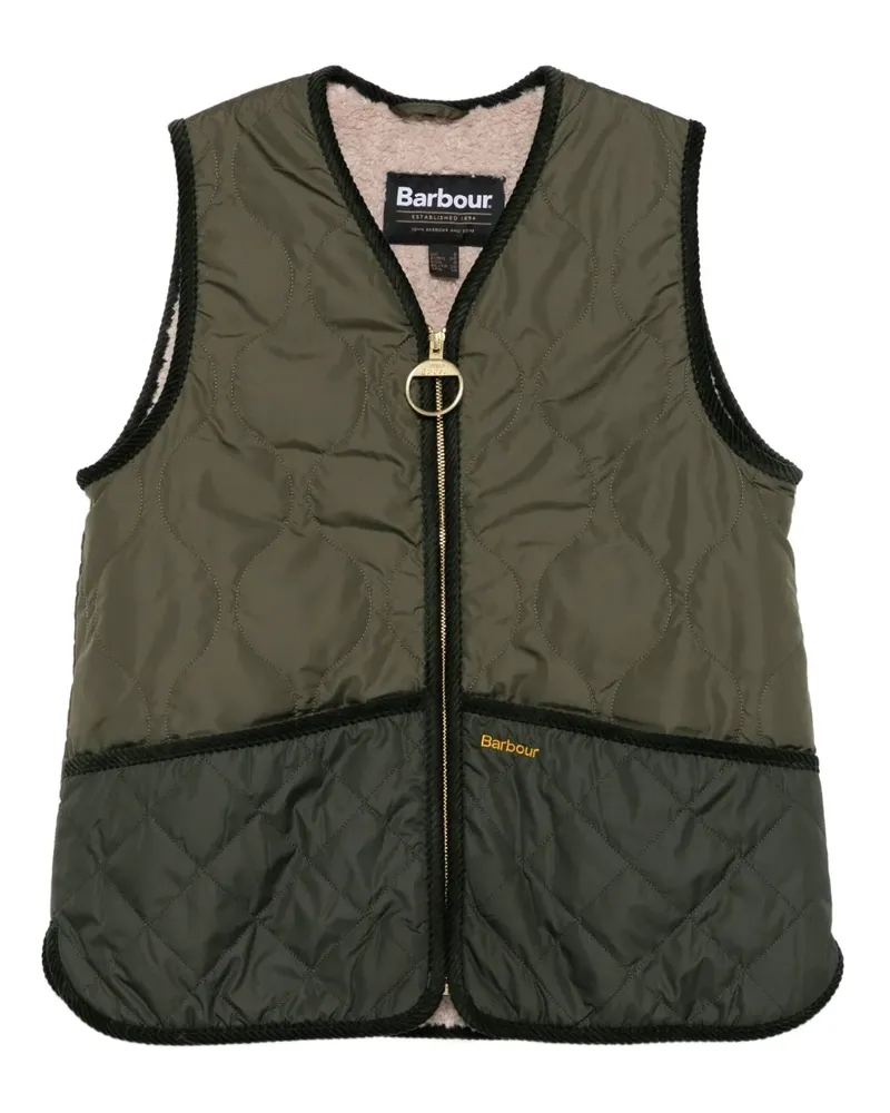 Barbour Gesteppte Weste mit Borg-Futter - Grün Grün