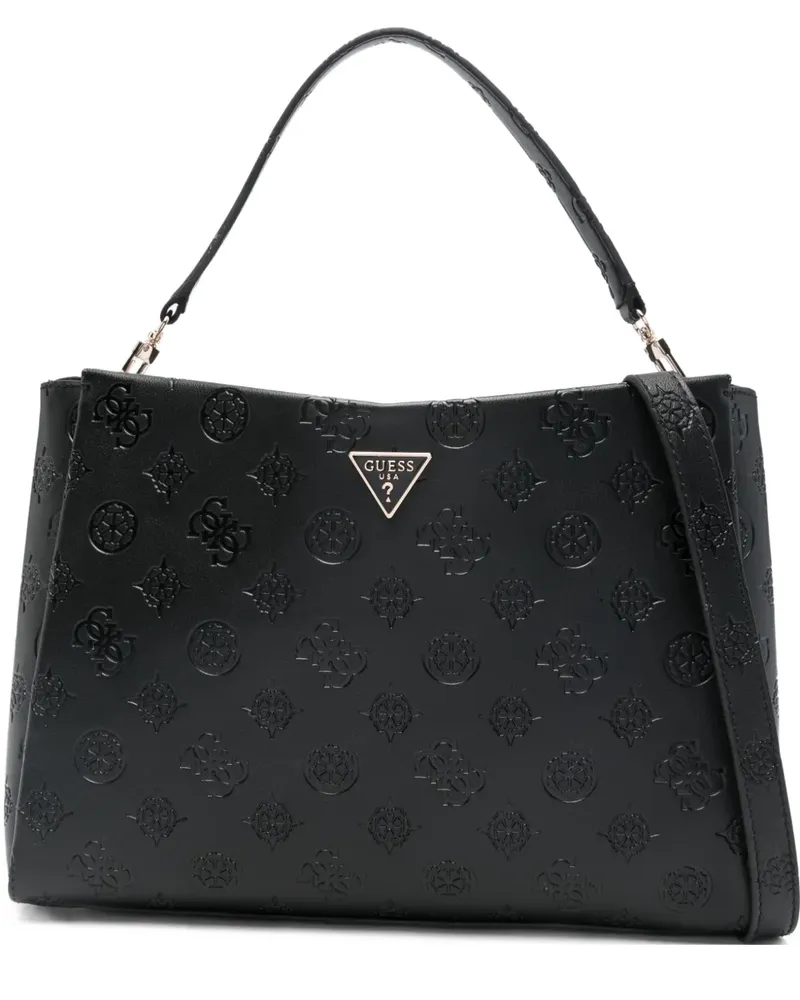 Guess Tisha 4G-monogram tote bag - Schwarz Schwarz