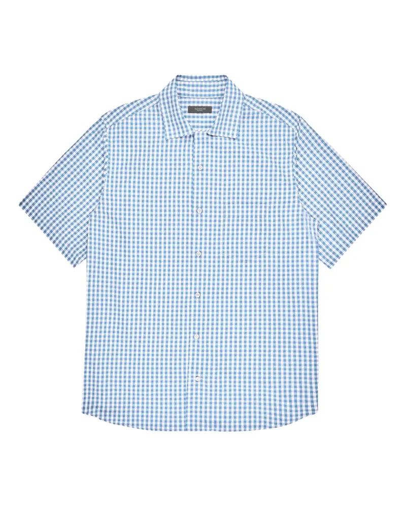 Glanshirt Kariertes Hemd - Blau Blau