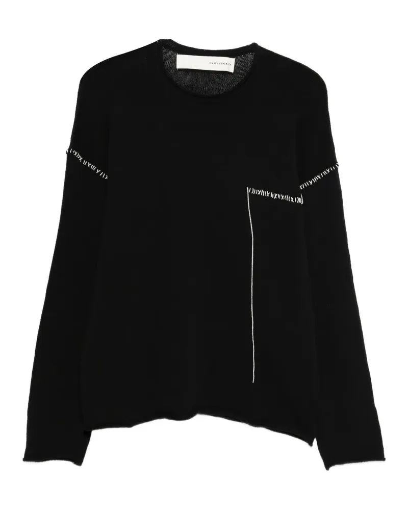 Isabel Benenato stitched crew-neck sweater - Schwarz Schwarz