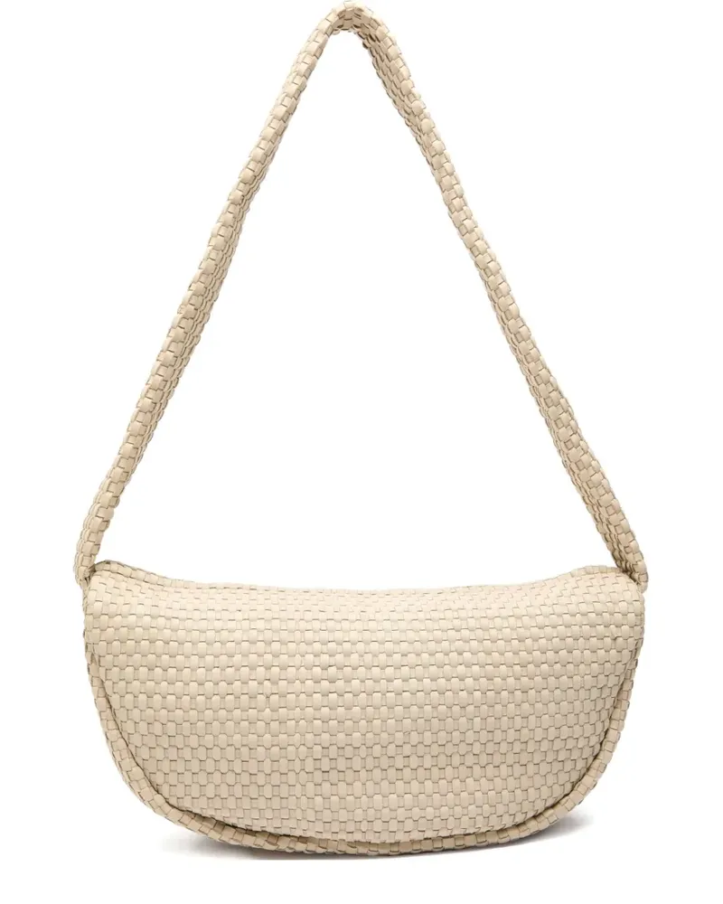 St. Agni Lattice Weave Crescent Schultertasche - Nude Nude