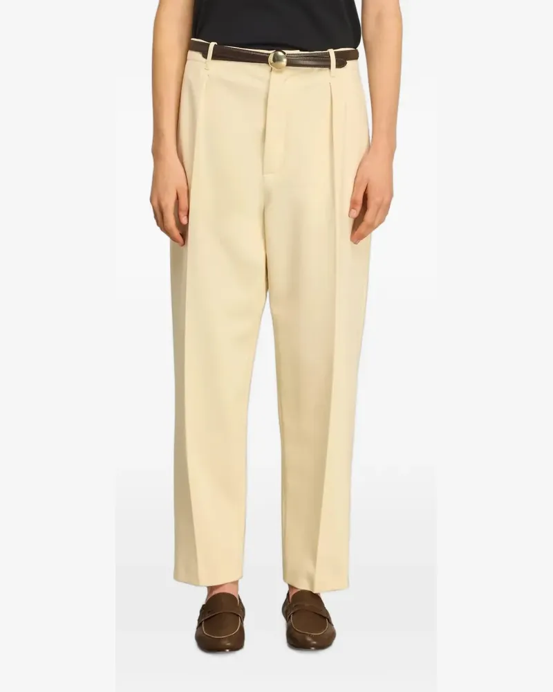Semicouture Tera pleated straight-leg trousers - Nude Nude