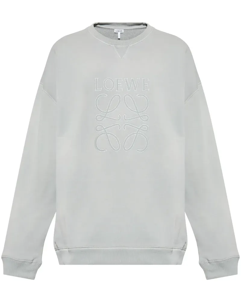 Loewe Sweatshirt mit Logo-Stickerei - Grau Grau
