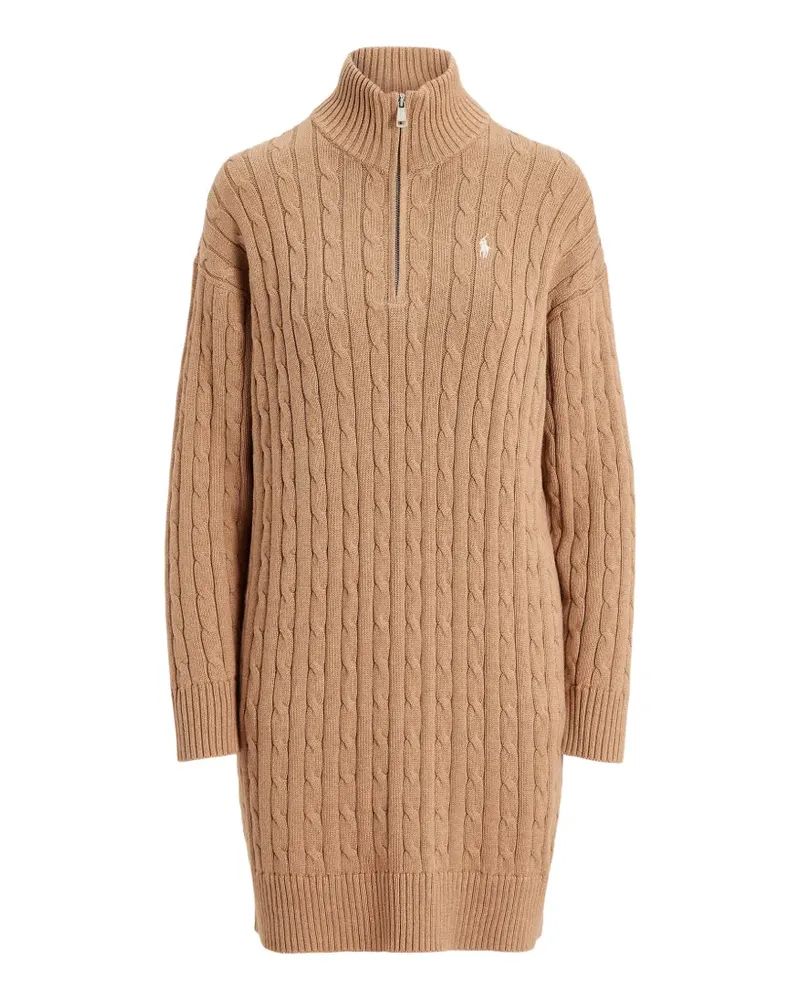 Ralph Lauren Minikleid mit Zopfmuster - Nude Nude