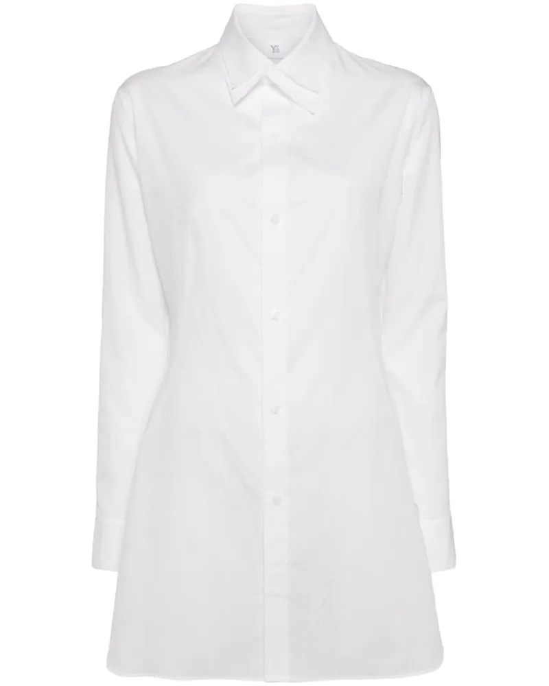 Yohji Yamamoto Schmales Hemd im Layering-Look - Weiß Weiß