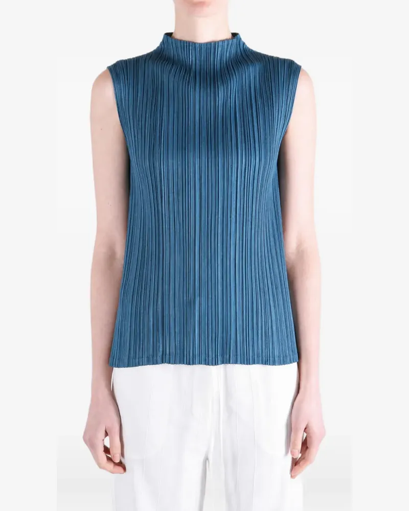 Issey Miyake Mellow ärmelloses Oberteil - Blau Blau