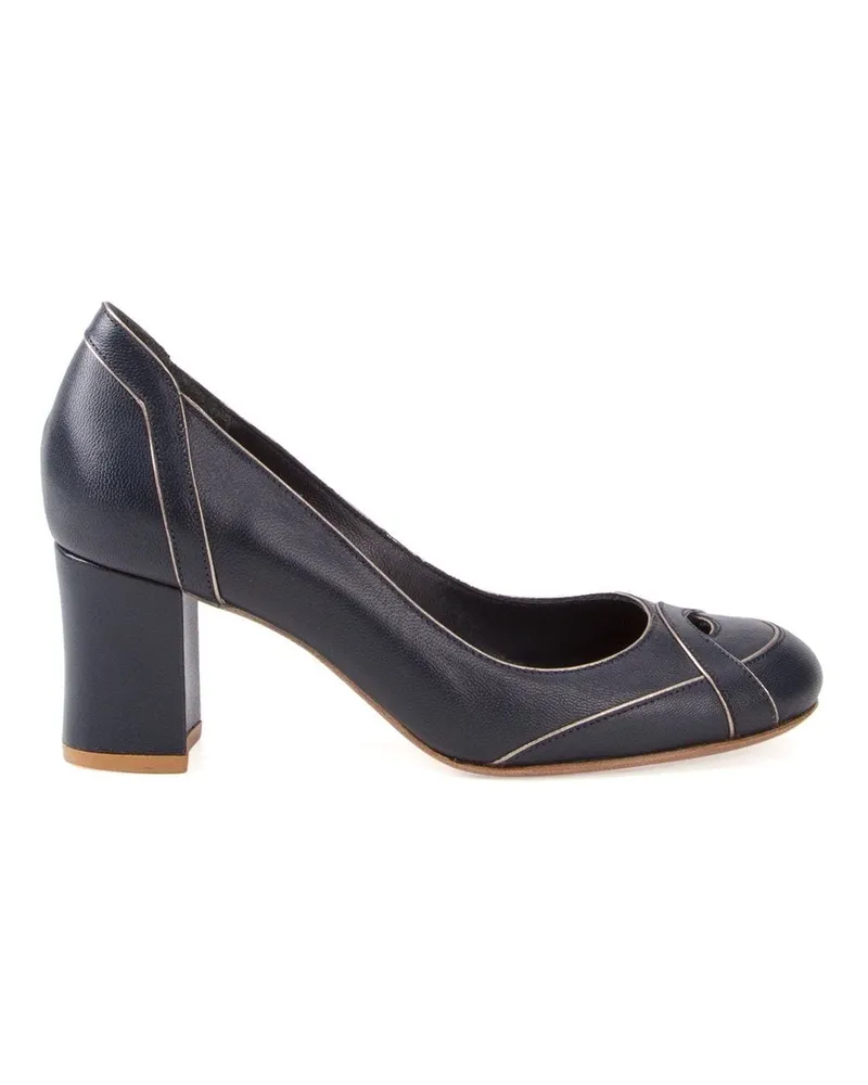Sarah Chofakian Pumps aus Leder - Violett Violett