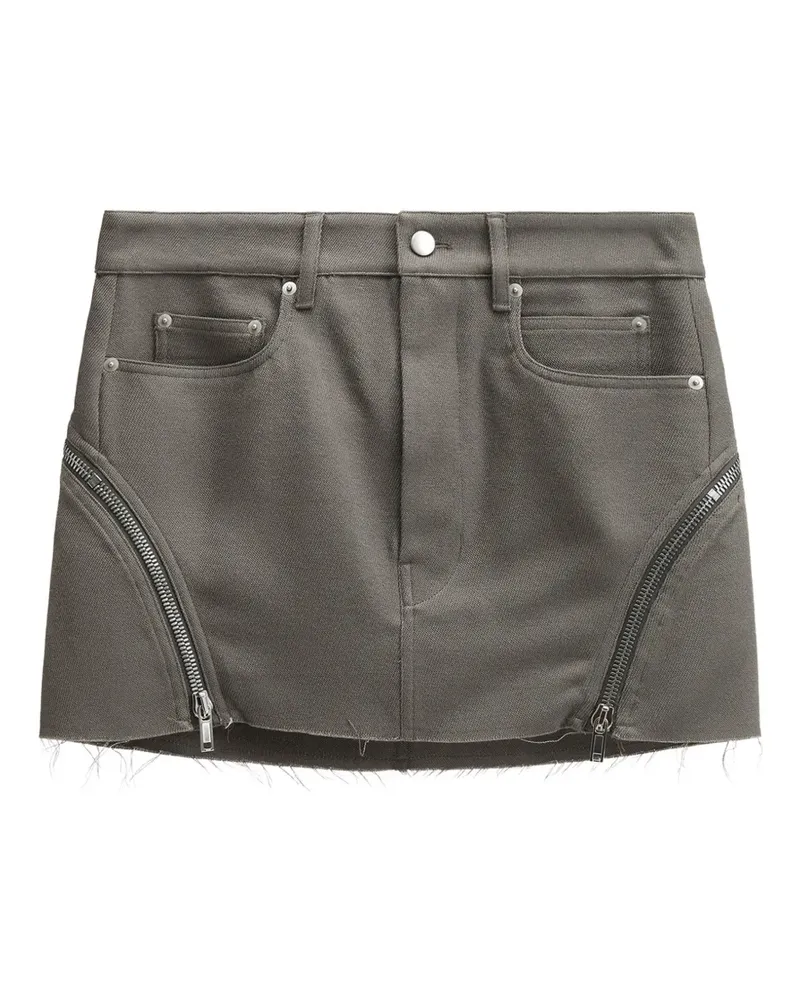 Rick Owens Minirock mit Fransen - Grau Grau