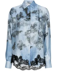 Ermanno Scervino Hemd mit Blumen-Print Blau