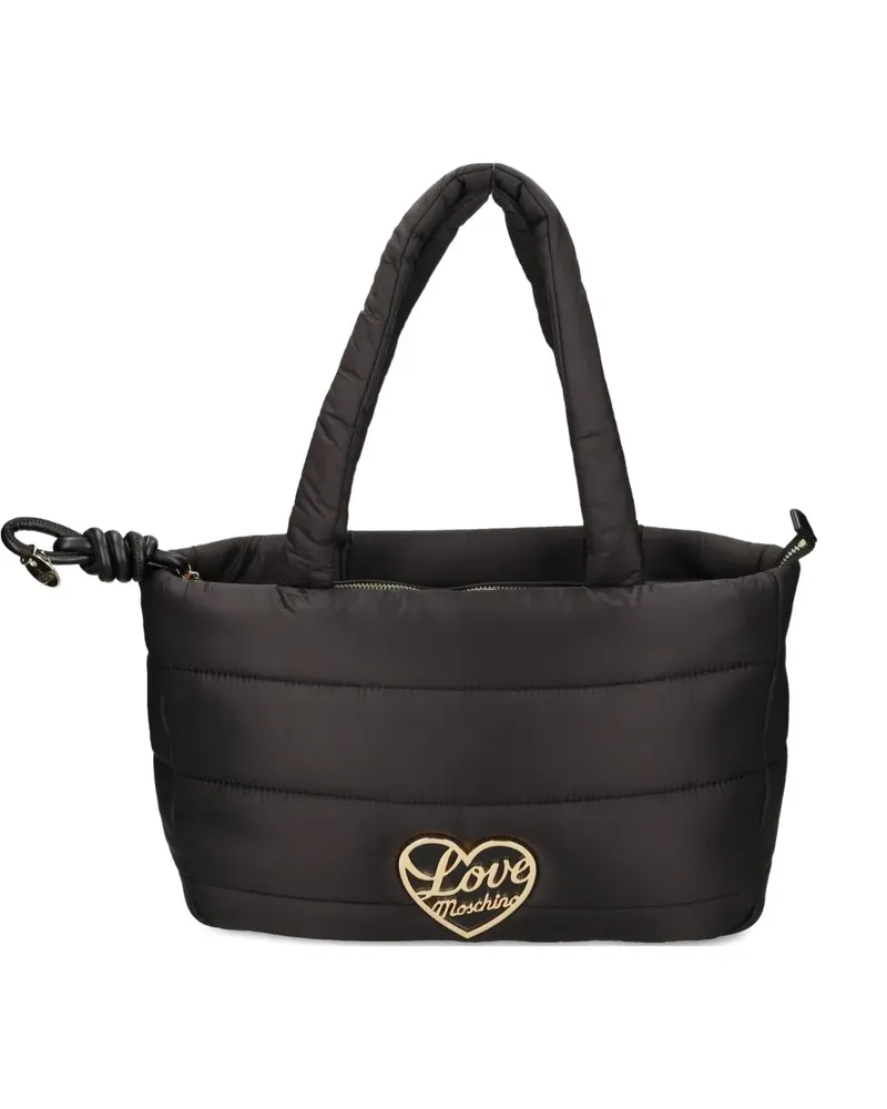 Moschino quilted heart-detail shoulder bag - Schwarz Schwarz