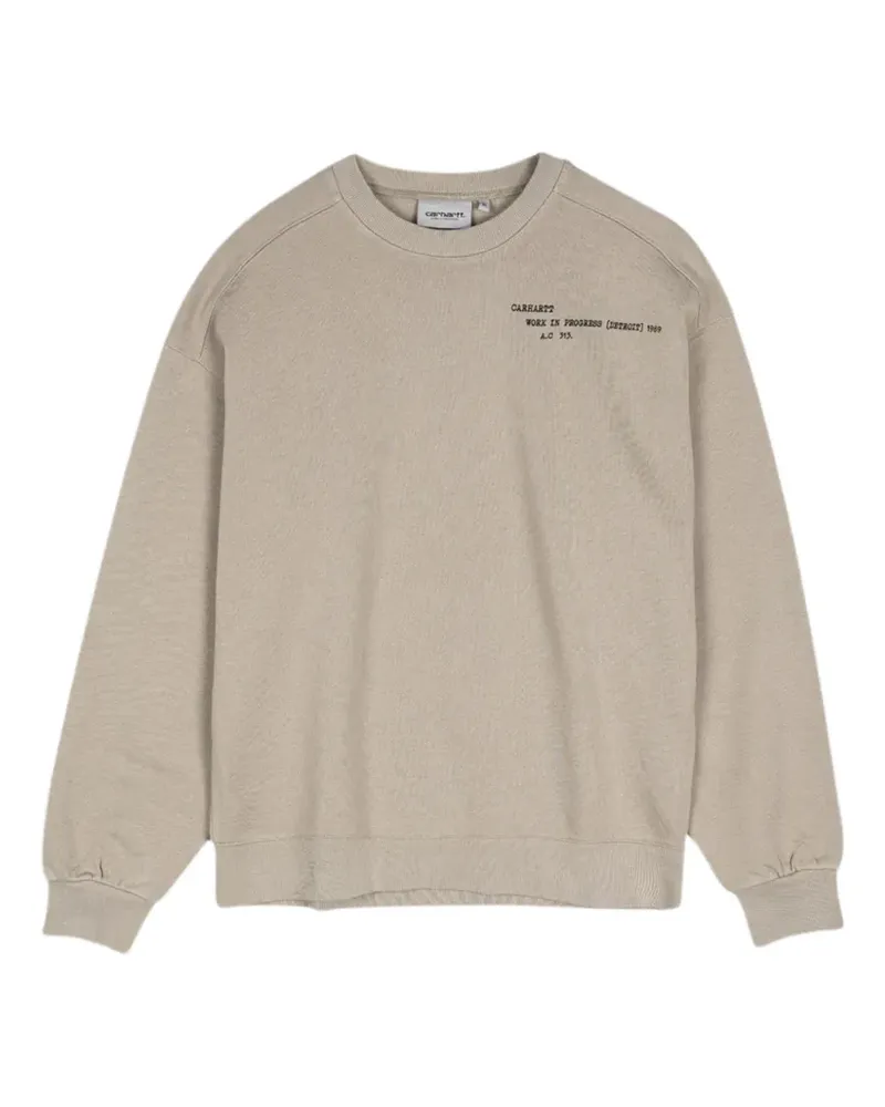 Carhartt WIP Punched logo-print sweater - Nude Nude