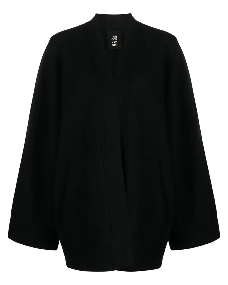 THOM KROM Offener Cardigan - Schwarz Schwarz