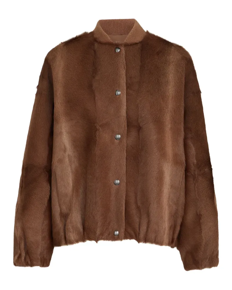 Brunello Cucinelli Bomberjacke aus Kaschmir mit Monili - Braun Braun