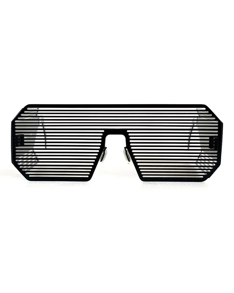Linda Farrow xBoris Bidjan Saberi geometric-frame sunglasses - Schwarz Schwarz