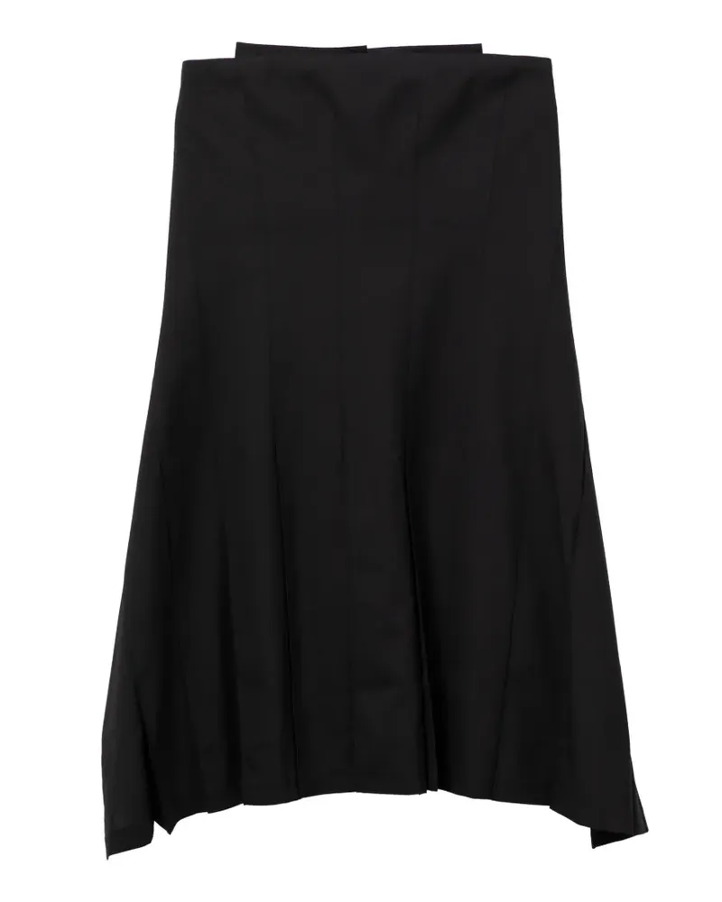 Junya Watanabe flared wrap midi skirt - Schwarz Schwarz