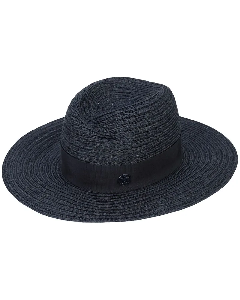 Maison Michel Virginie Fedora aus Stroh - Blau Blau