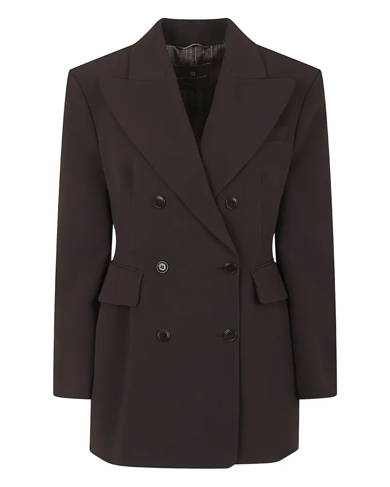 Ermanno Scervino Doppelreihige Jacke mit Tasche - Braun Braun