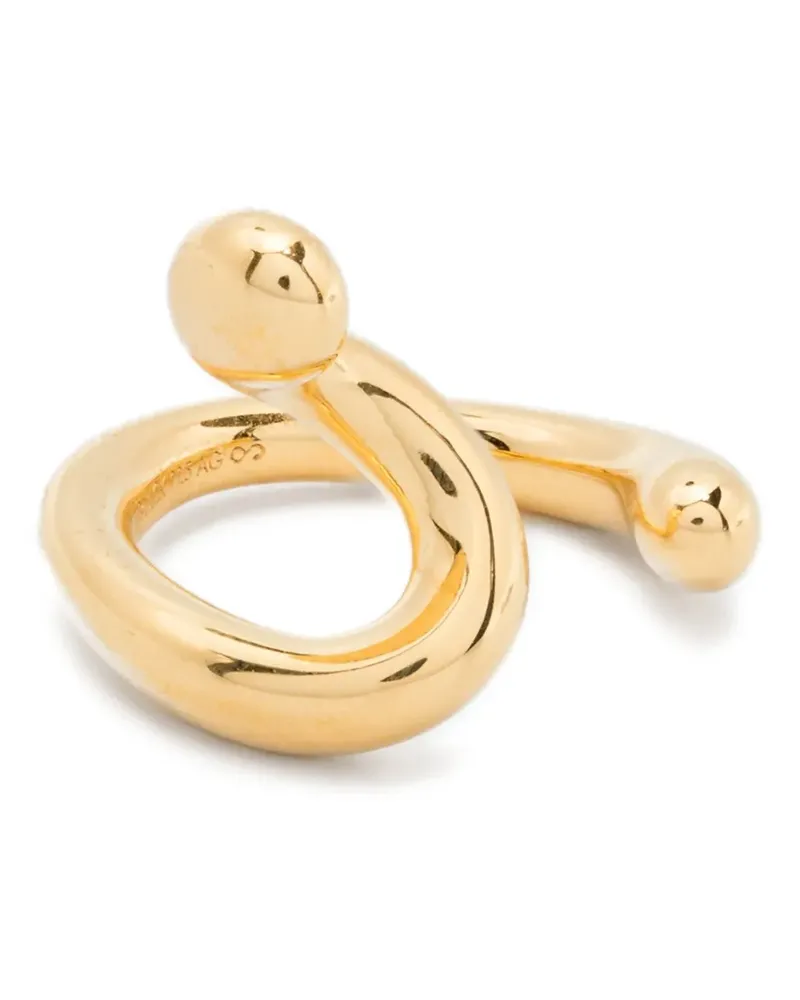 Maria Black Whirl Ear Cuff - Gold Gold