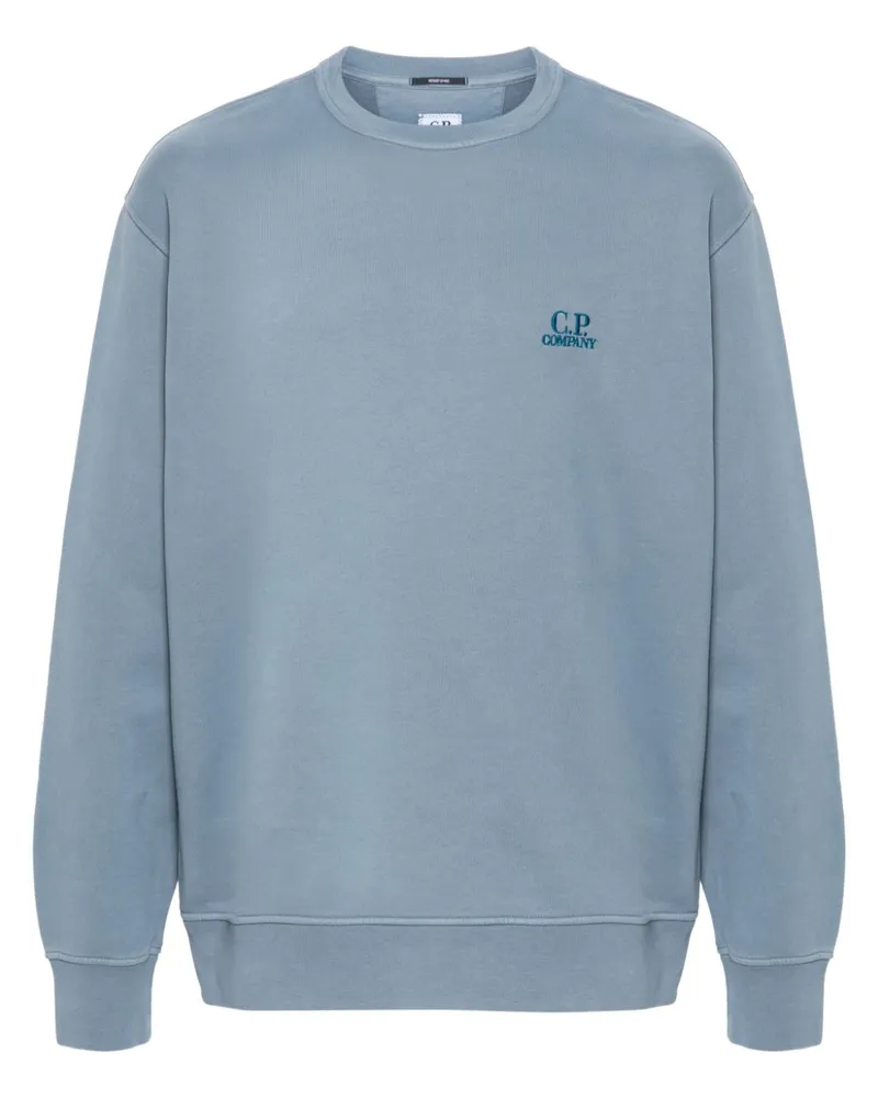 C.P. Company Sweatshirt mit Logo-Stickerei Blau