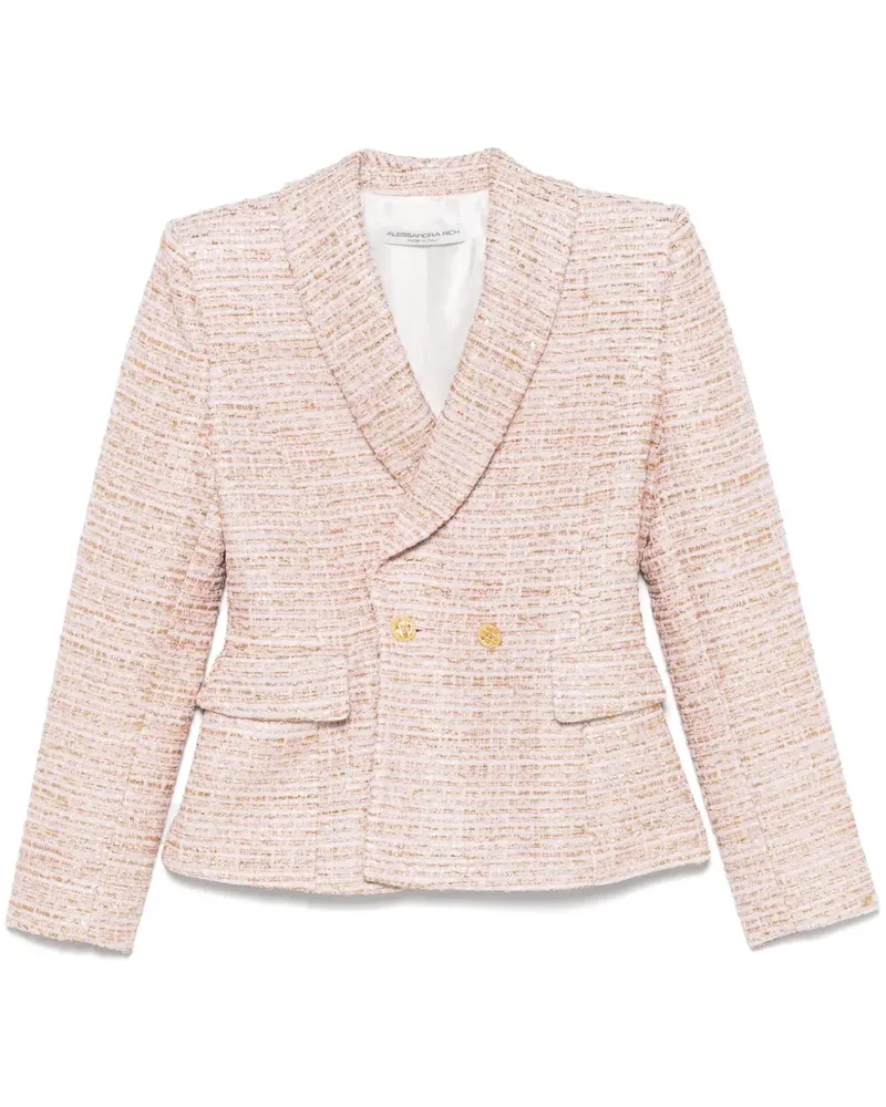 Alessandra Rich Tweed-Blazer aus Lurex - Rosa Rosa
