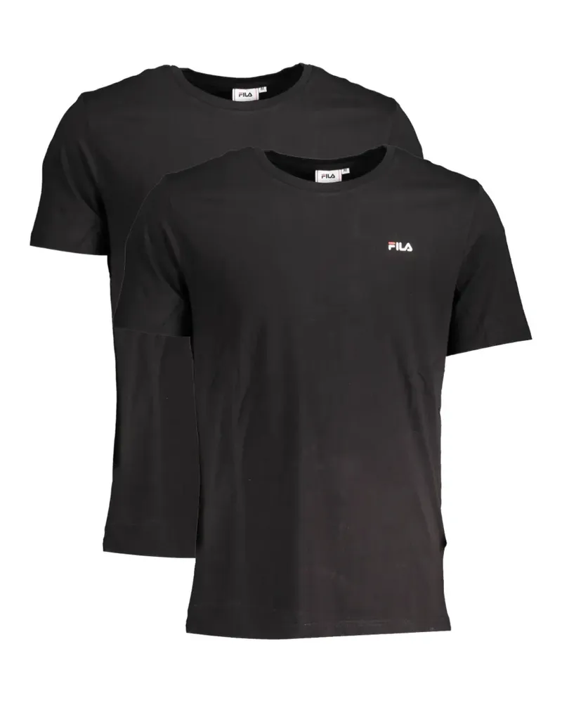 Fila T-Shirt mit Logo-Print (2er-Set) - Schwarz Schwarz