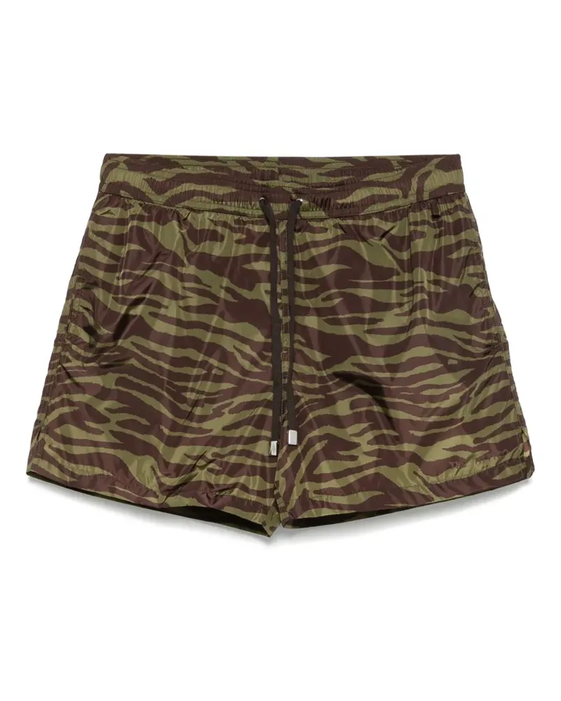 ATTICO Badeshorts mit Zebra-Print - Grün Grün