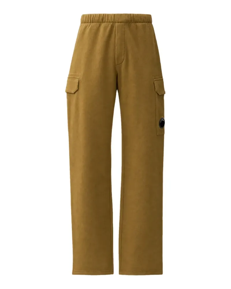 C.P. Company diagonal raised fleece lens cargo sweatpants - Braun Braun