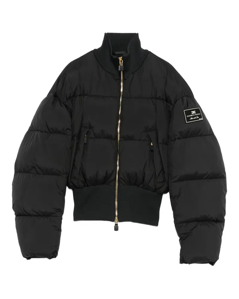 Elisabetta Franchi zip-fastening puffer jacket - Schwarz Schwarz
